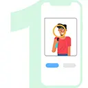 Pacient căutând o clinică stomatologică pe telefon